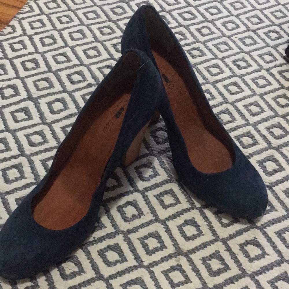 Madewell Navy Blue Heels